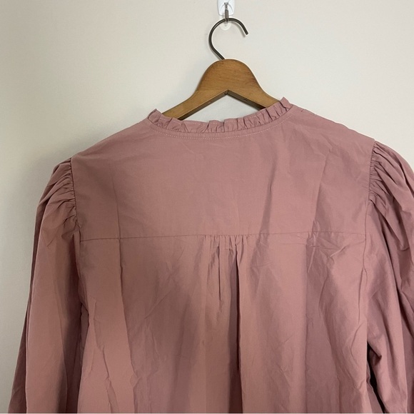 [Creamchild] Women's Dusty Pink Romantic Button Down Long Sleeve Top - Picture 7 of 7
